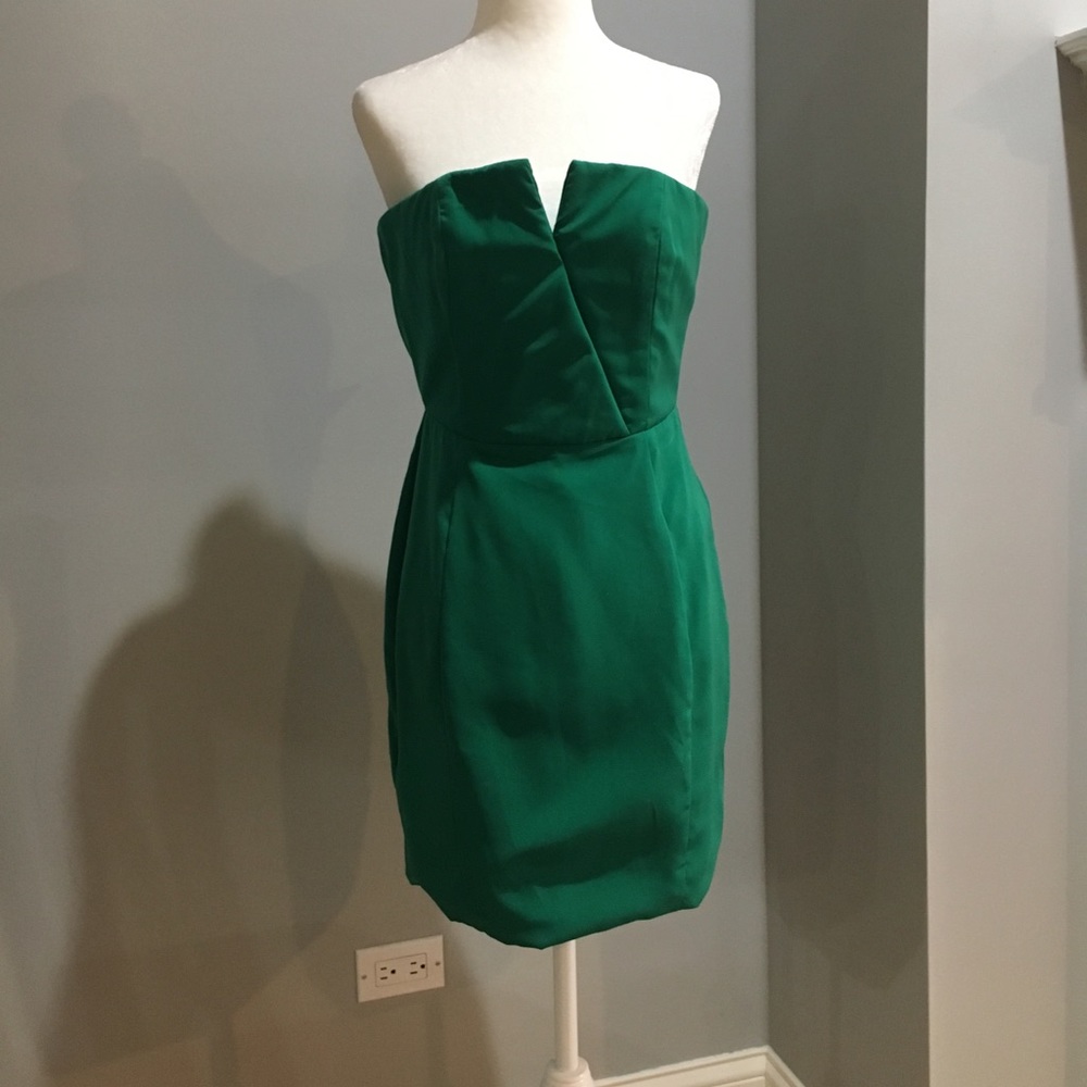 Naven green Bombshell strapless dress